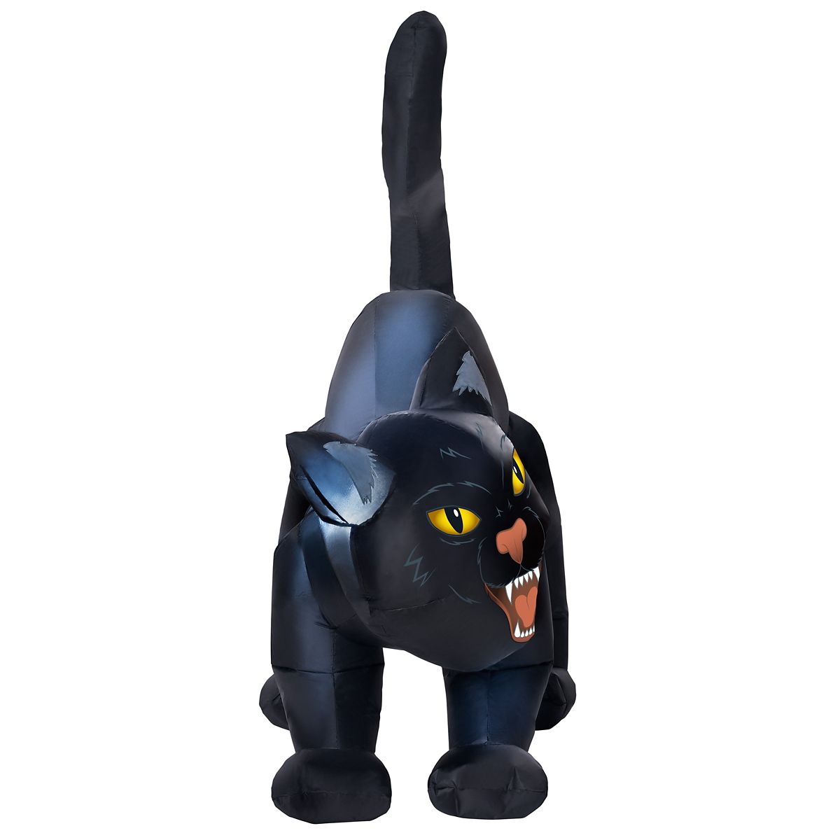 4 Ft Light-Up Scary Cat Inflatable - Decorations BLACK/GRAY