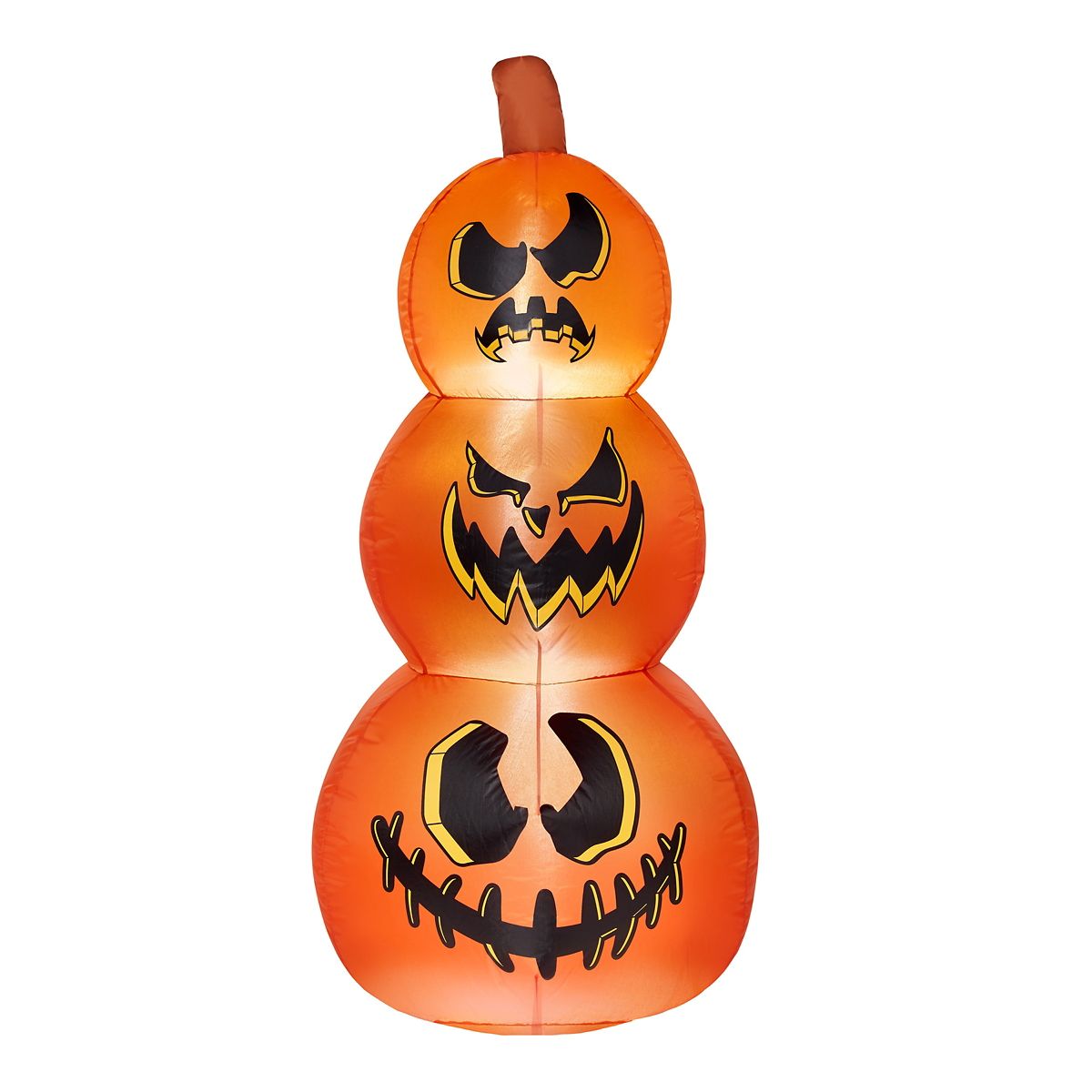 4 Ft Light-Up Pumpkin Stack Inflatable Decoration ORANGE