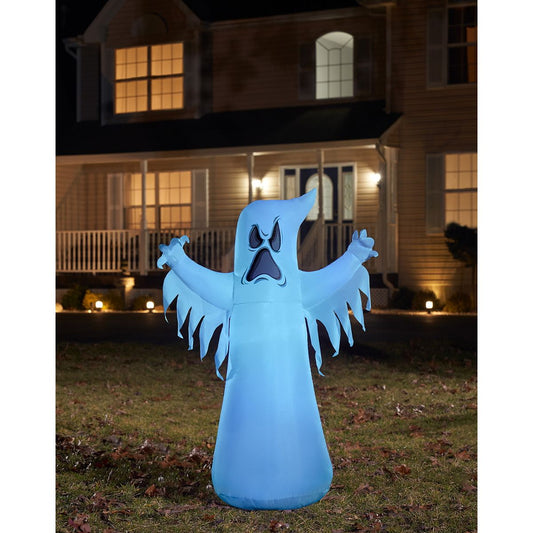 4 Ft Light-Up Ghost Inflatable Decoration WHITE