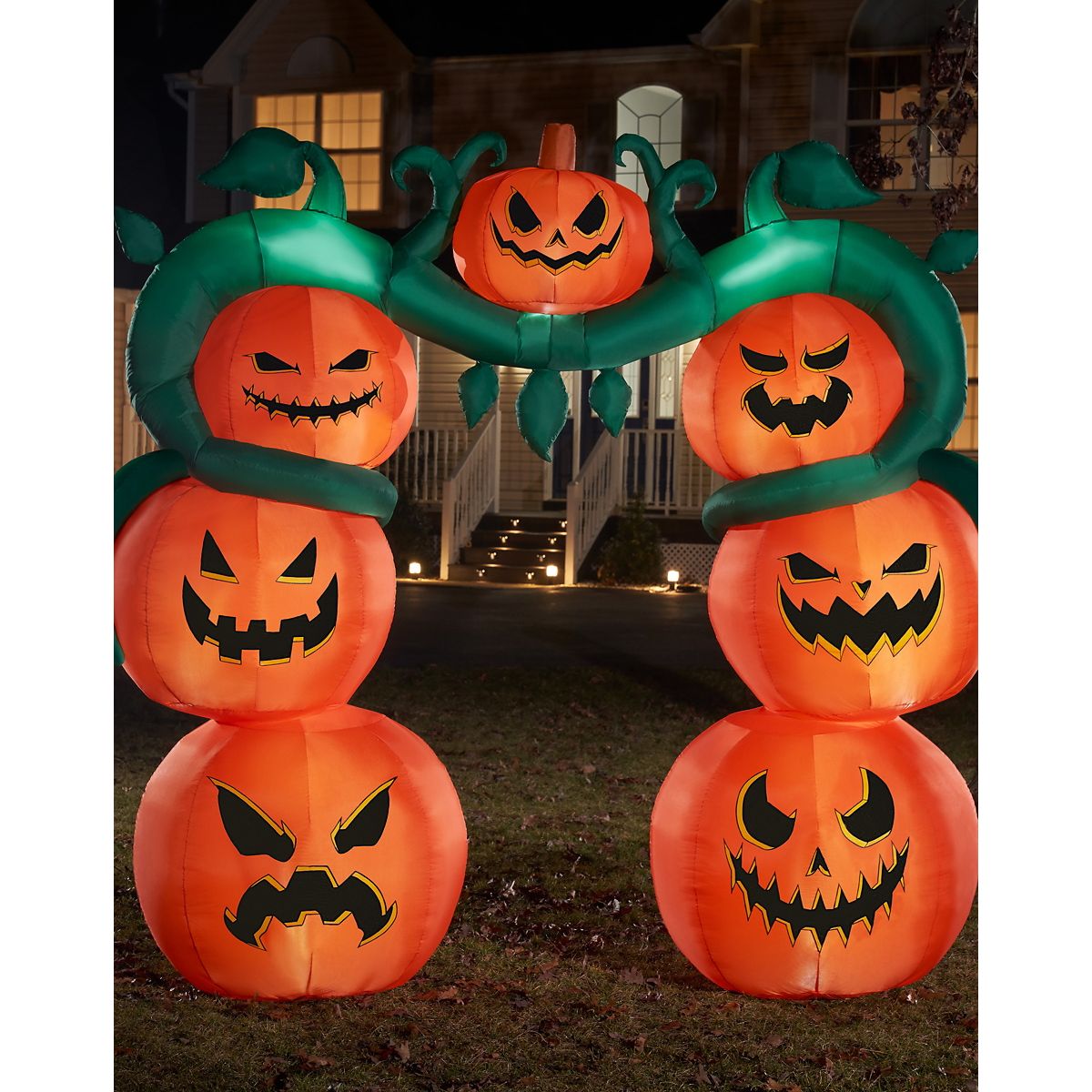 9 Ft Light-Up Jack-O'-Lantern Archway Inflatable Decoration ORANGE