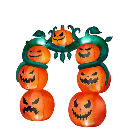 9 Ft Light-Up Jack-O'-Lantern Archway Inflatable Decoration ORANGE