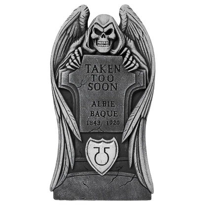 26 Inch Albie Baque Grim Reaper Tombstone BLACK AND WHITE