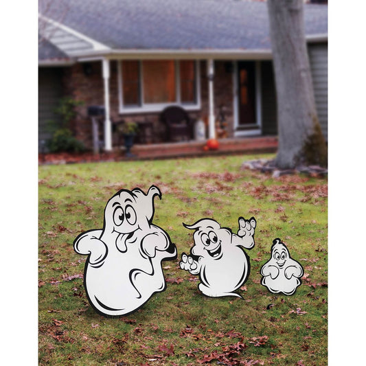 Silly Ghosts Signs Lawn Decor Set MULTI-COLOR