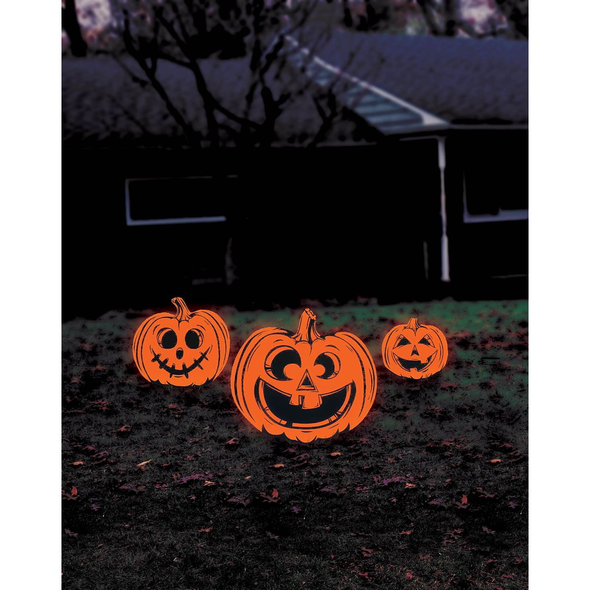 Silly Pumpkin Signs Lawn Decor Set - 3 Pack MULTI-COLOR