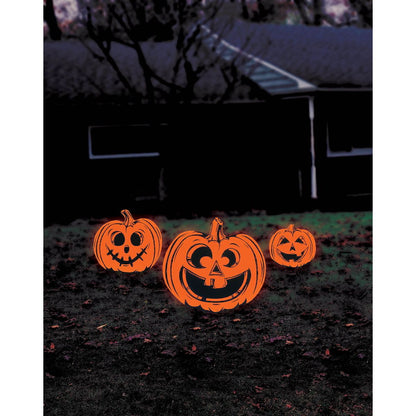 Silly Pumpkin Signs Lawn Decor Set - 3 Pack MULTI-COLOR