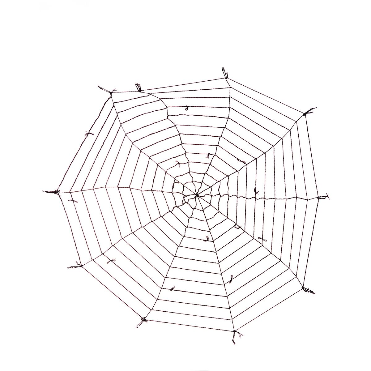 9 Ft Black Rope Spider Web Decoration BLACK
