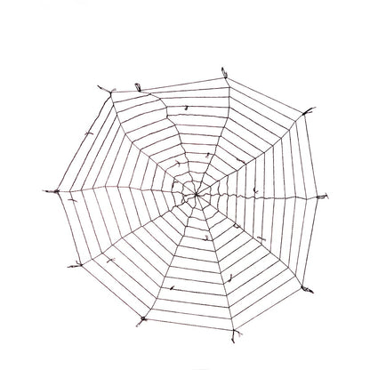 9 Ft Black Rope Spider Web Decoration BLACK