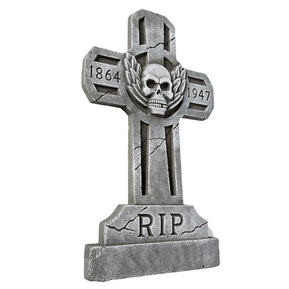 3 Ft Spooky Cross Tombstone