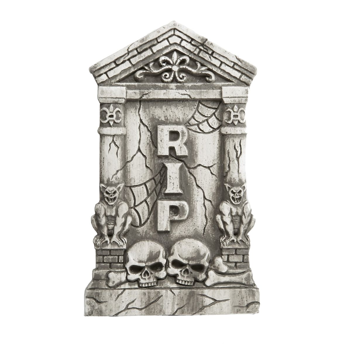 2 Ft Skull and Gargoyle Tombstone