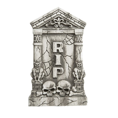 2 Ft Skull and Gargoyle Tombstone