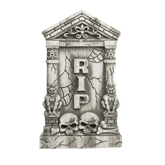 2 Ft Skull and Gargoyle Tombstone