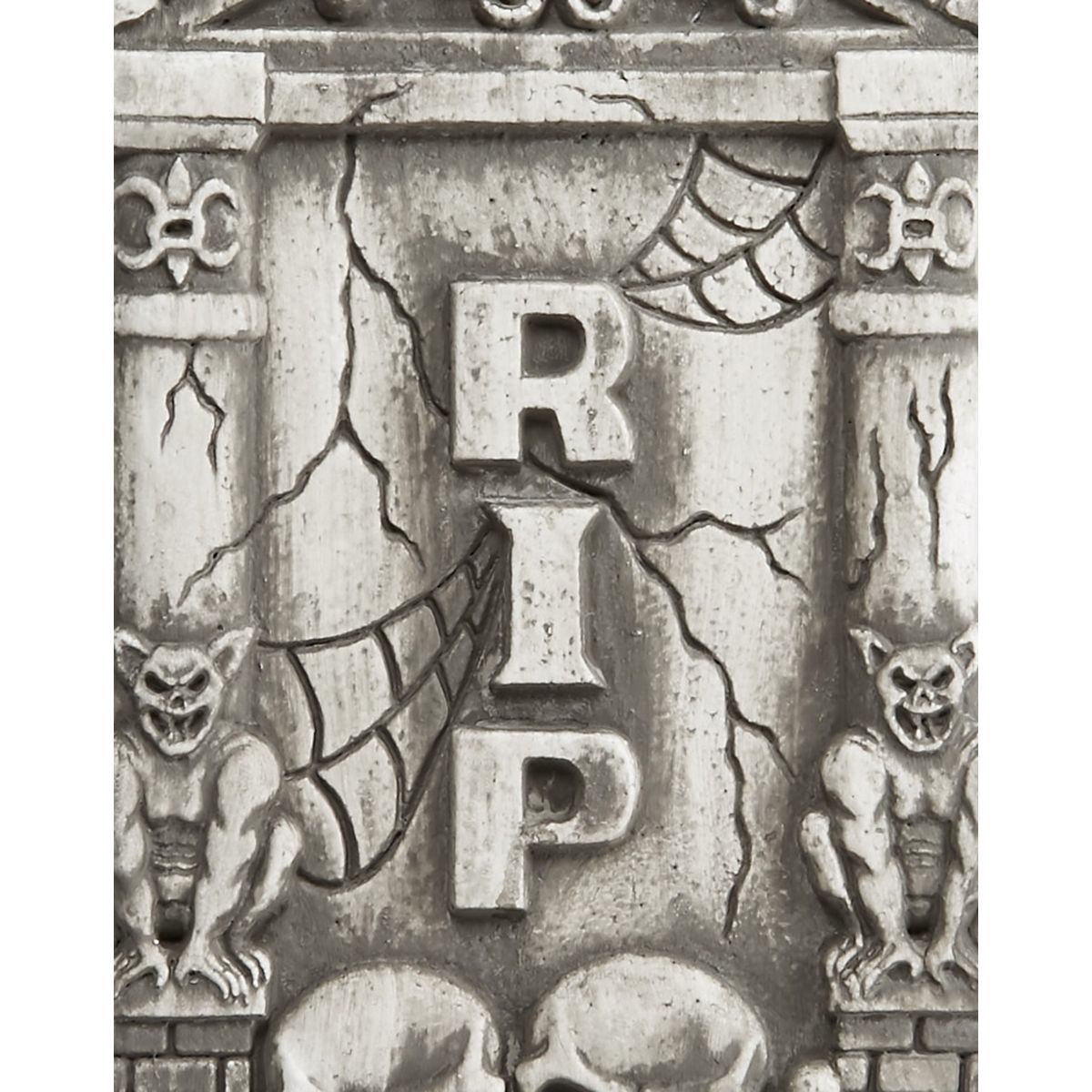 2 Ft Skull and Gargoyle Tombstone