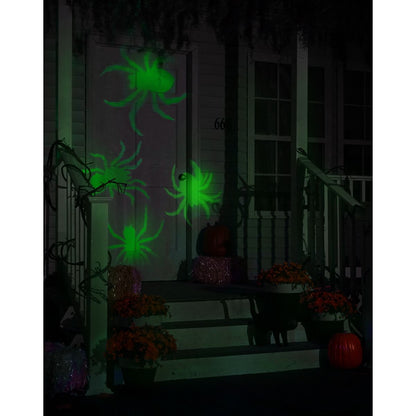 Whirl-A-Motion LED Green Spiders Projection Spot Light GREEN