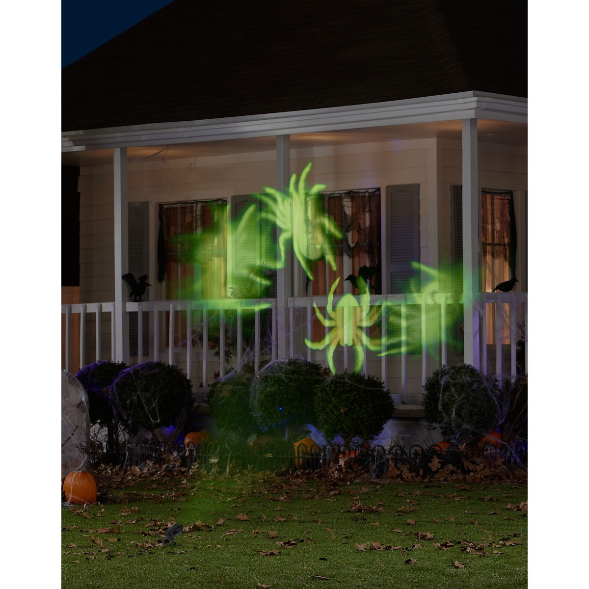 Whirl-A-Motion LED Green Spiders Projection Spot Light GREEN