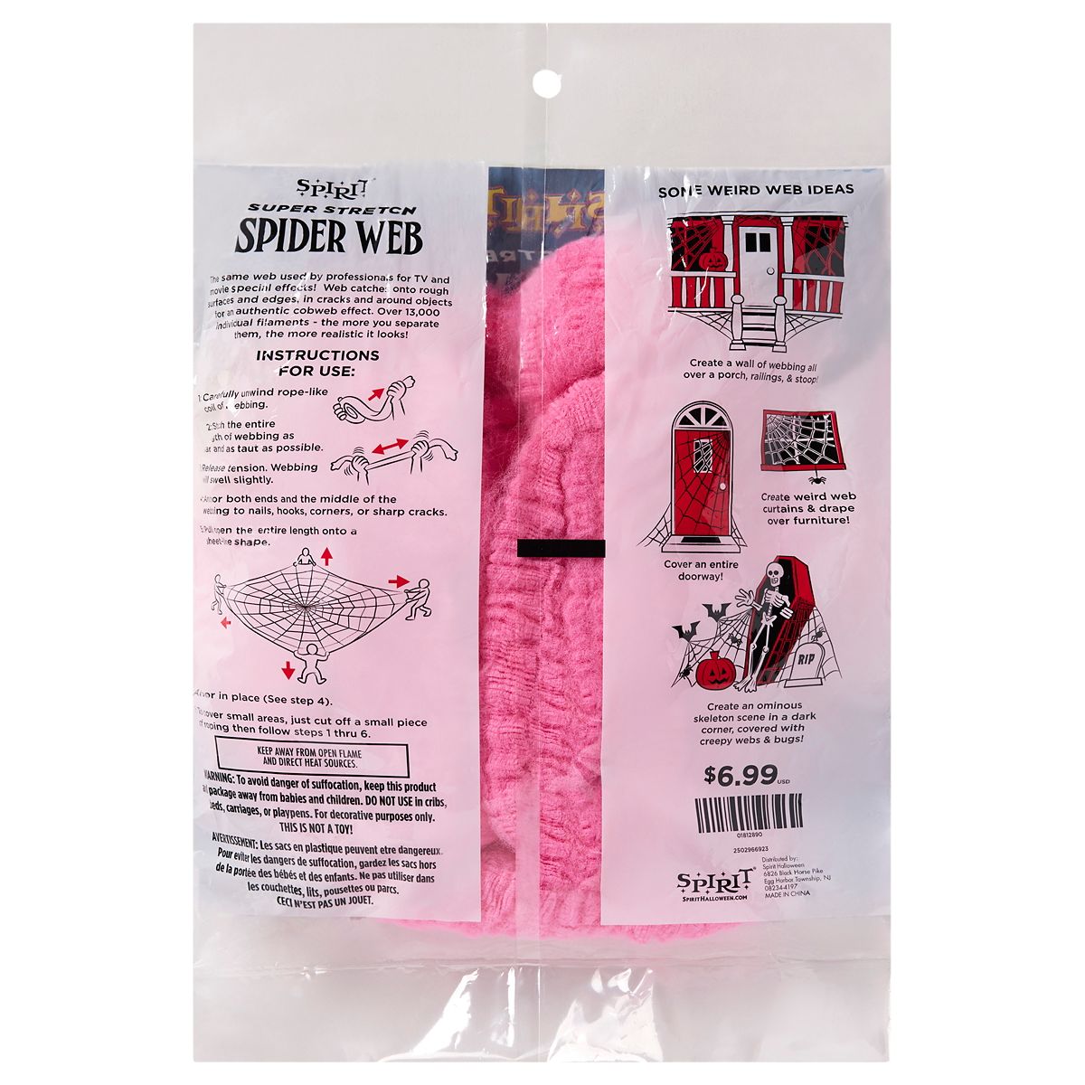 Super Stretch Spider Web Pink PINK