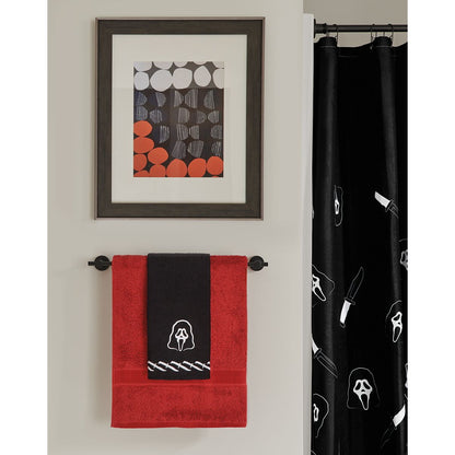 Ghost Face Mask Hand Towel BLACK AND WHITE