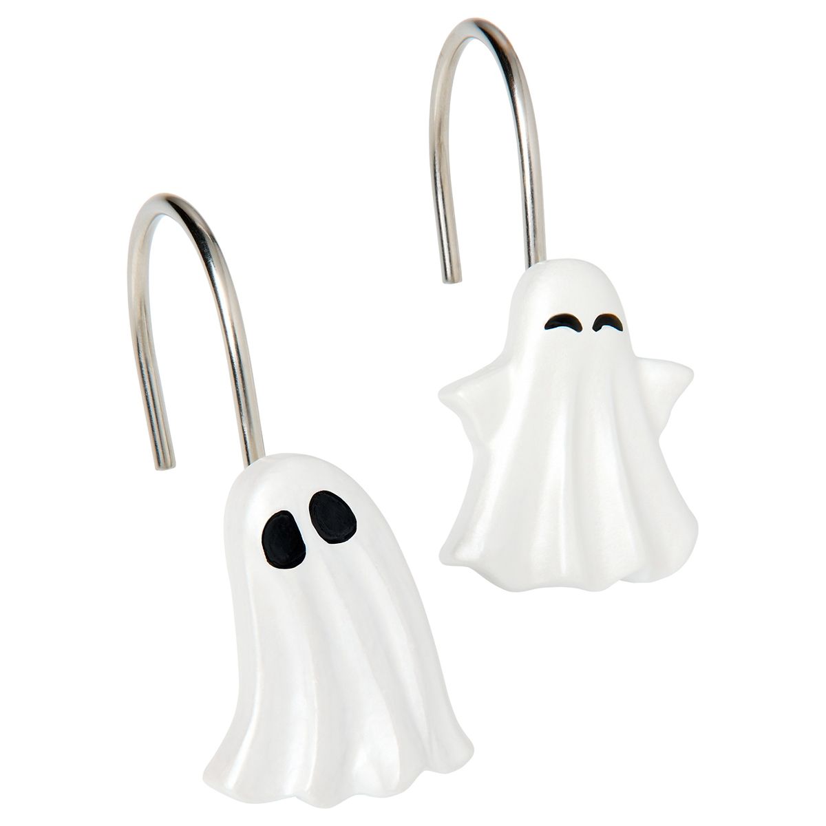 Ghost Shower Hook Set - 12 Pack WHITE