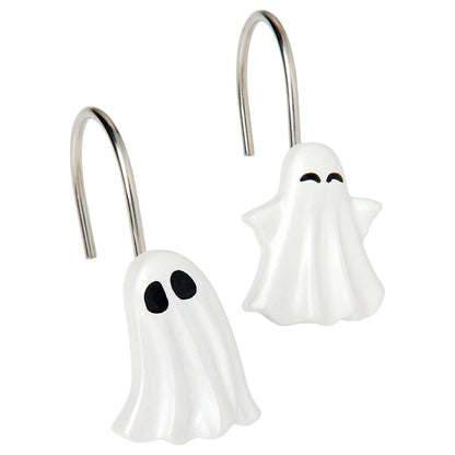 Ghost Shower Hook Set - 12 Pack WHITE