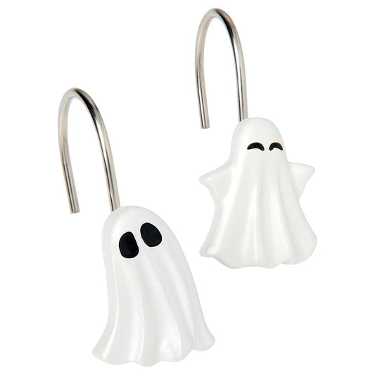 Ghost Shower Hook Set - 12 Pack WHITE