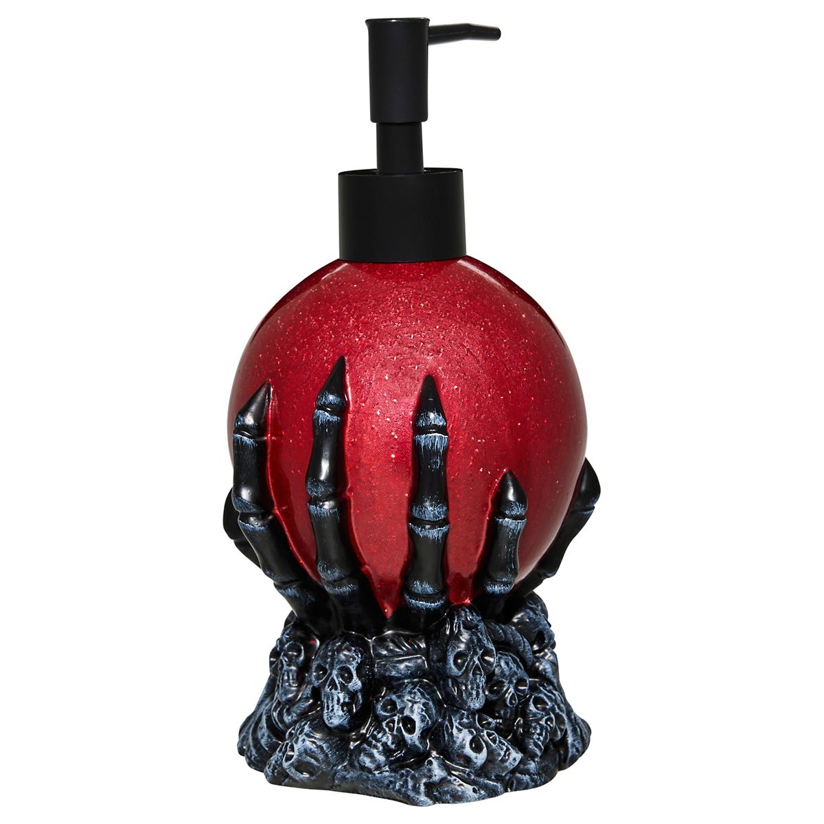 Red Globe Skeleton Hand Soap Dispenser