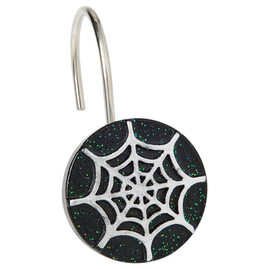 Spider Web Shower Hook Set BLACK