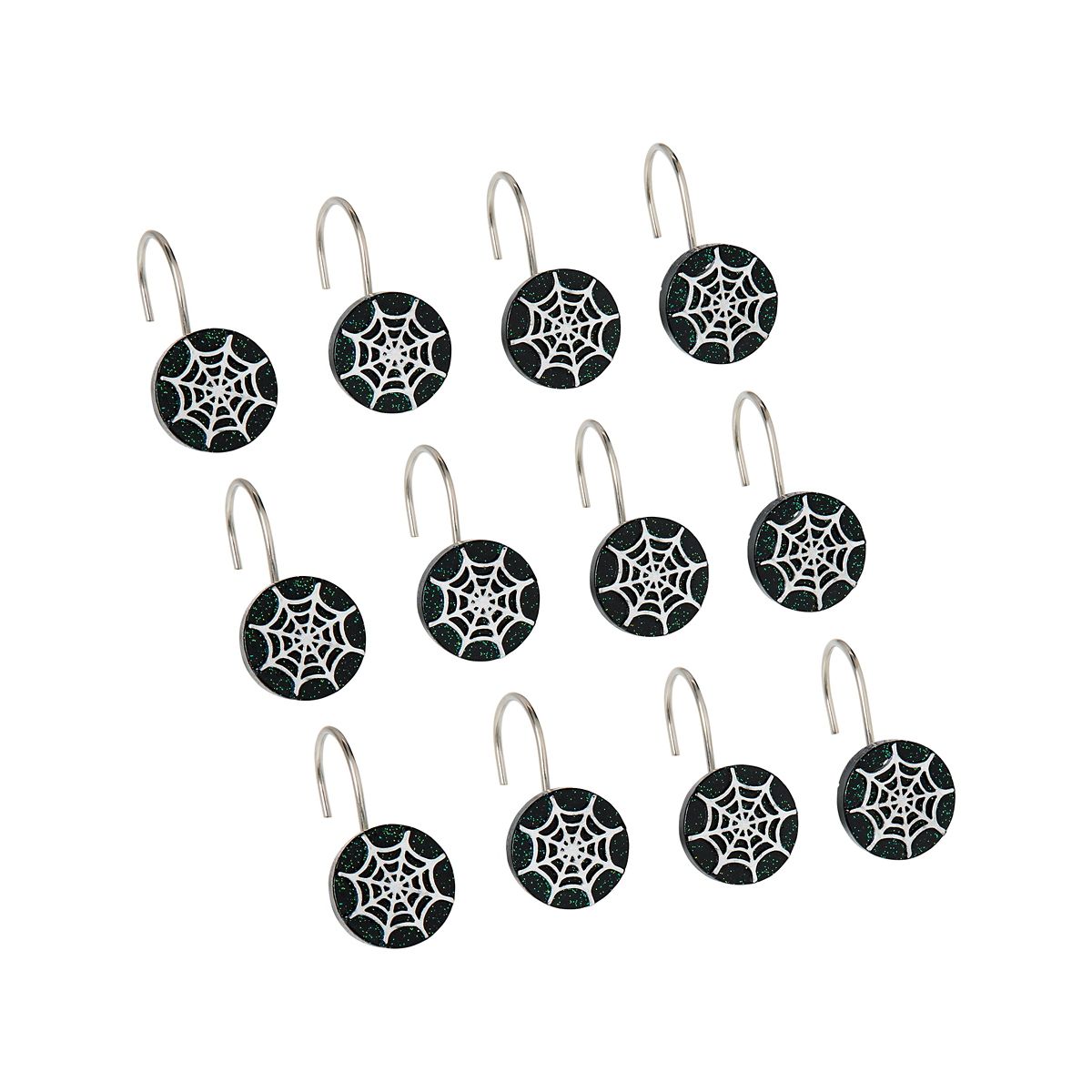 Spider Web Shower Hook Set BLACK