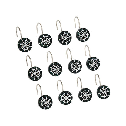 Spider Web Shower Hook Set BLACK
