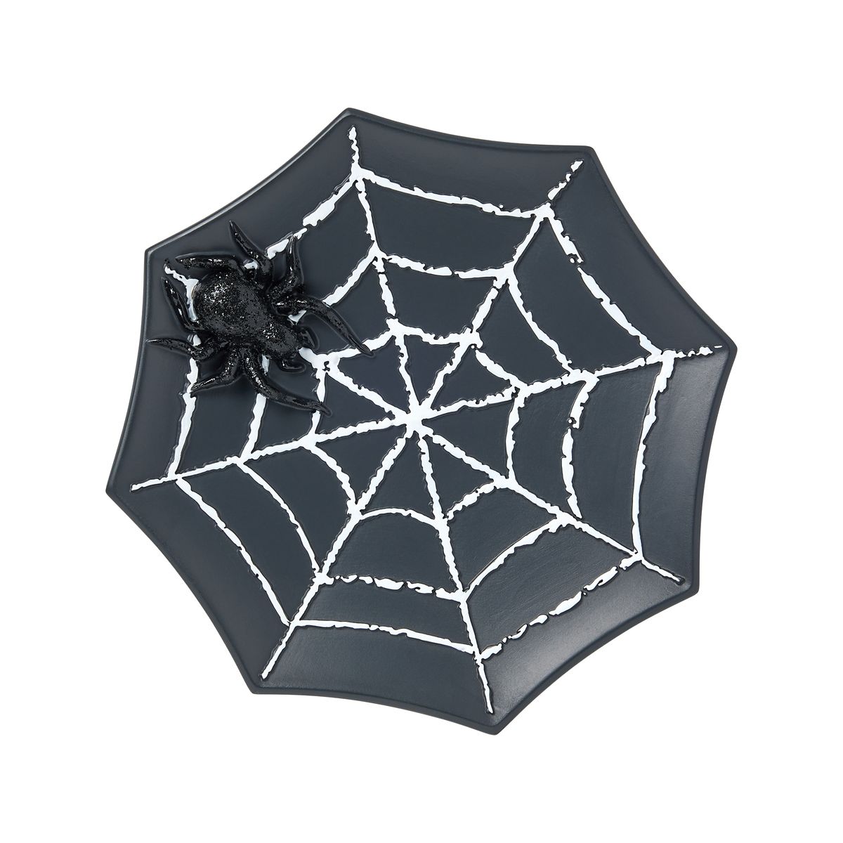 Spider Web Trinket Dish BLACK