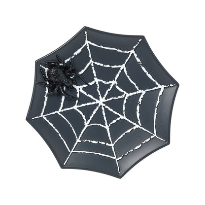 Spider Web Trinket Dish BLACK