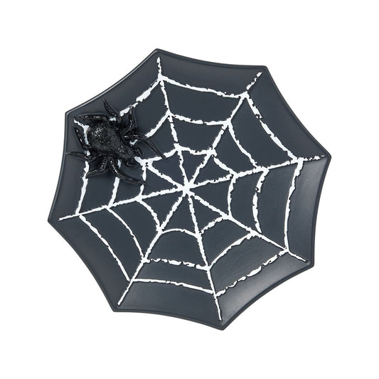 Spider Web Trinket Dish BLACK