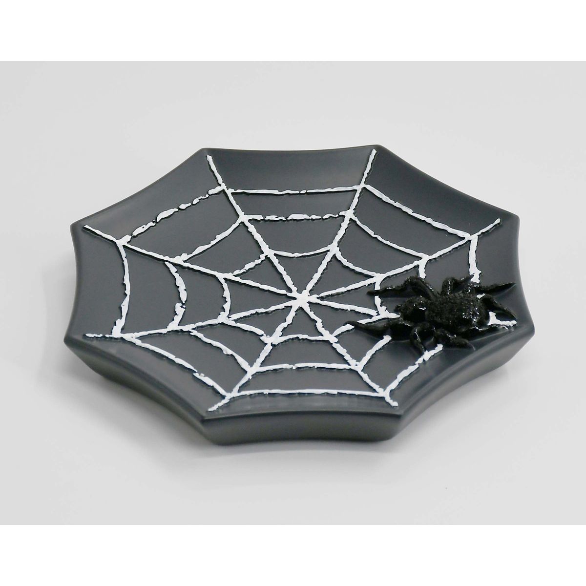 Spider Web Trinket Dish BLACK