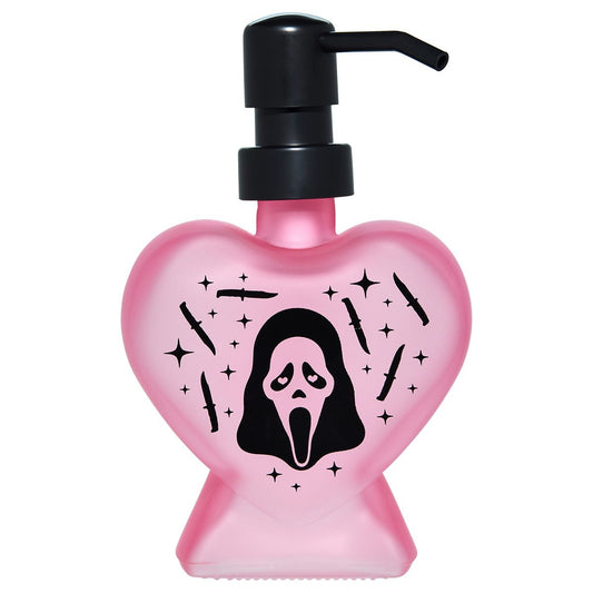 Ghost Face Heart Soap Dispenser BLACK AND PINK