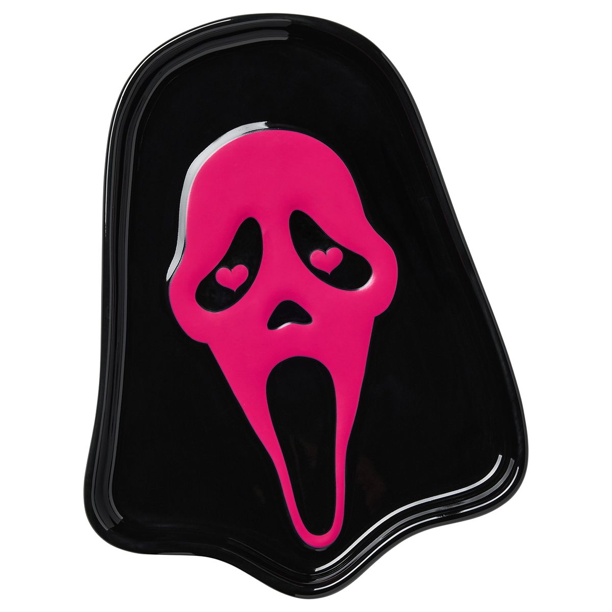 Ghost Face Pink Trinket Dish BLACK AND PINK