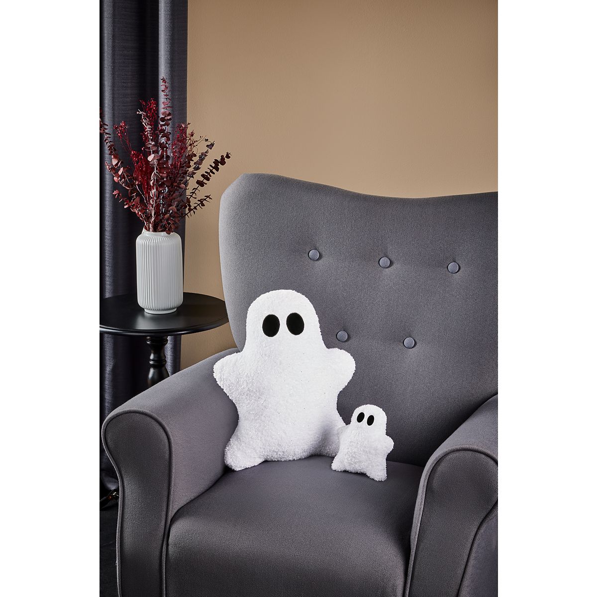 Ghost and Baby Ghost Plush Set WHITE