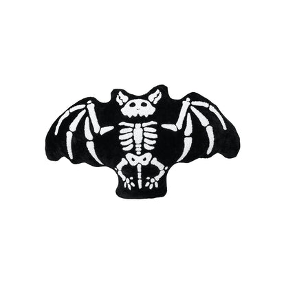 Skeleton Bat Pillow BLACK AND WHITE
