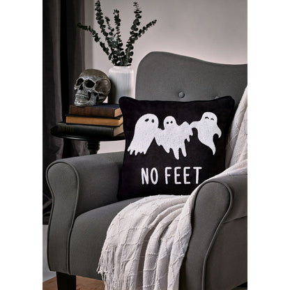 Ghost Print Pillow Cover BLACK AND WHITE
