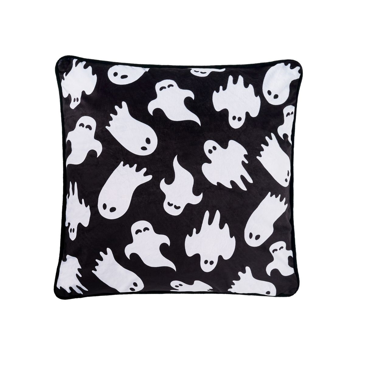Ghost Print Pillow Cover BLACK AND WHITE