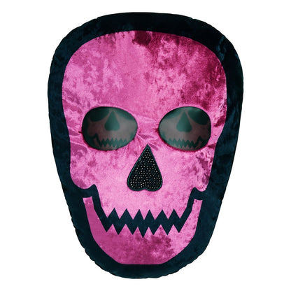 Pink Skull Zip-Up Pillows Set - 4 Pack BLACK AND PINK