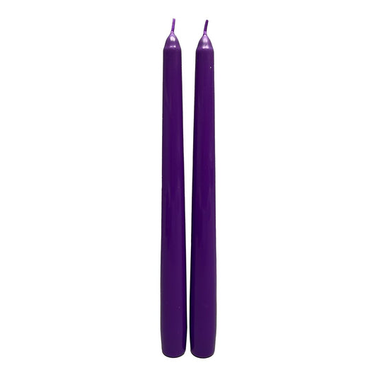 10 Inch Mystical Arts Black and Purple Bleeding Candles - 2 Pack BLACK AND PURPLE