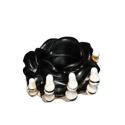 Multi-Pack Skeleton Hands Rose Candle Holder Set - 3 Pack BLACK AND WHITE