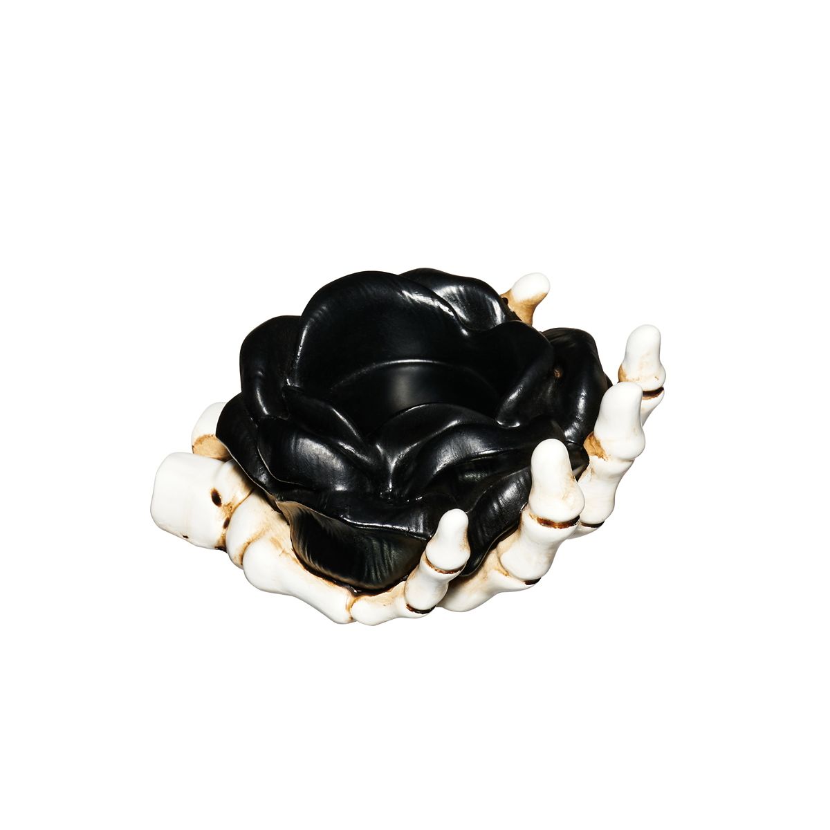 Multi-Pack Skeleton Hands Rose Candle Holder Set - 3 Pack BLACK AND WHITE