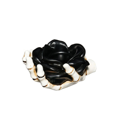 Multi-Pack Skeleton Hands Rose Candle Holder Set - 3 Pack BLACK AND WHITE