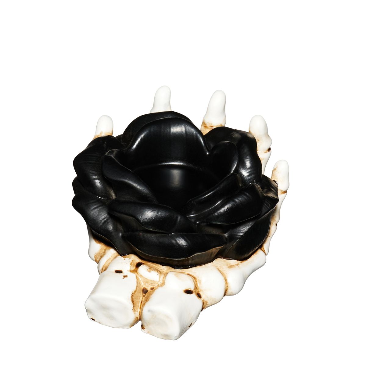 Multi-Pack Skeleton Hands Rose Candle Holder Set - 3 Pack BLACK AND WHITE