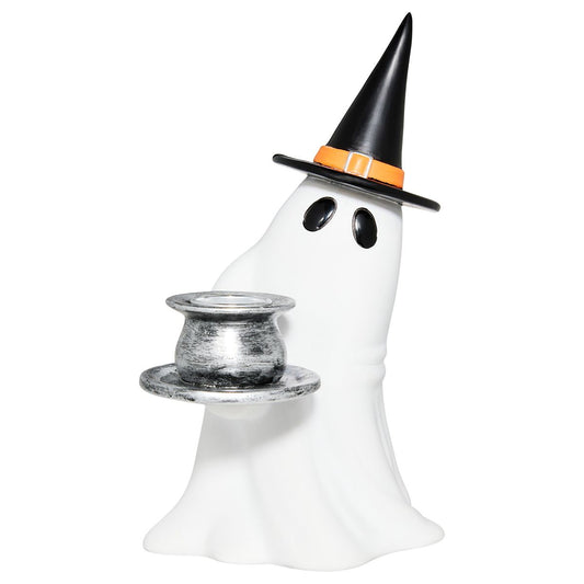 Ghost Witch Candle Holder BLACK AND WHITE