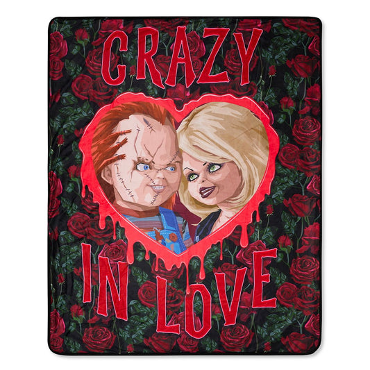 Chucky and Tiffany Crazy in Love Fleece Blanket MULTI-COLOR