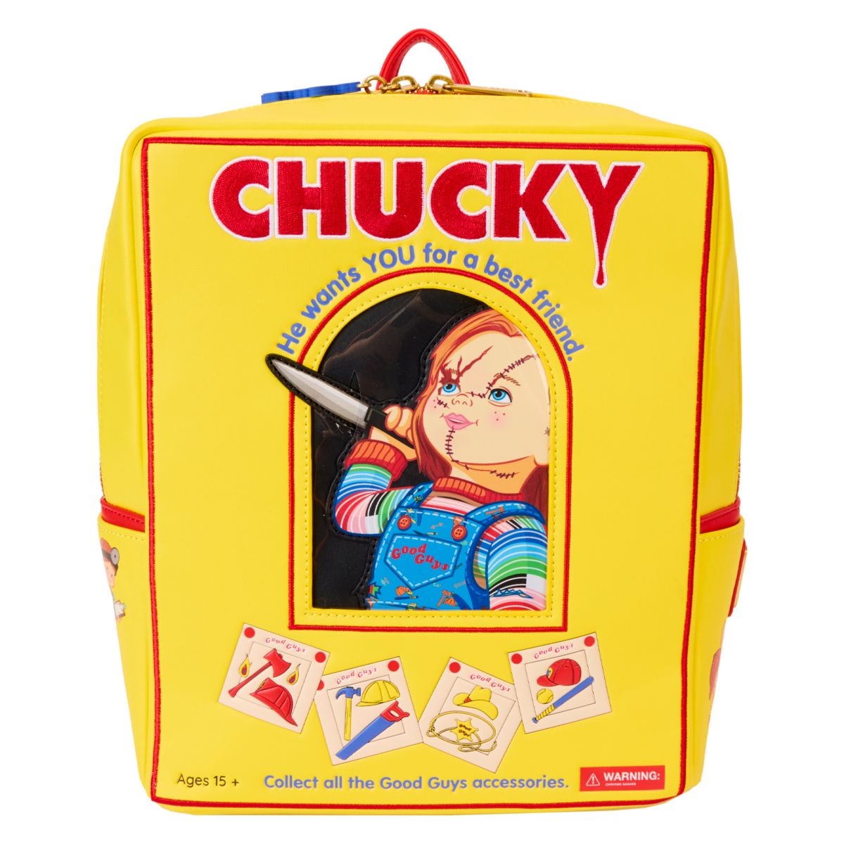 Loungefly Chucky Box Mini Backpack YELLOW