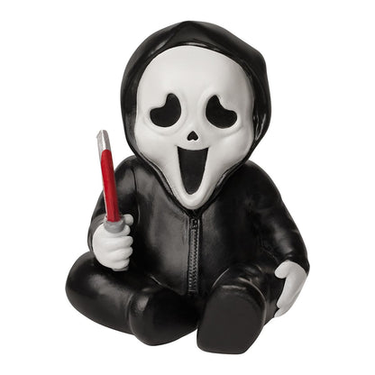 Ghost Face Mini Horror Babies ® Static Prop BLACK AND WHITE