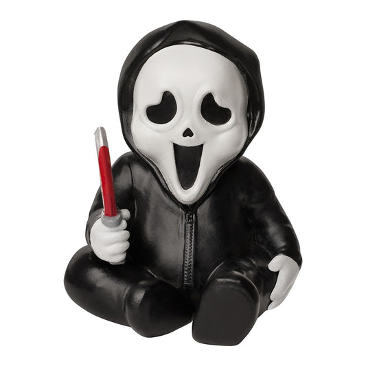 Ghost Face Mini Horror Babies ® Static Prop BLACK AND WHITE
