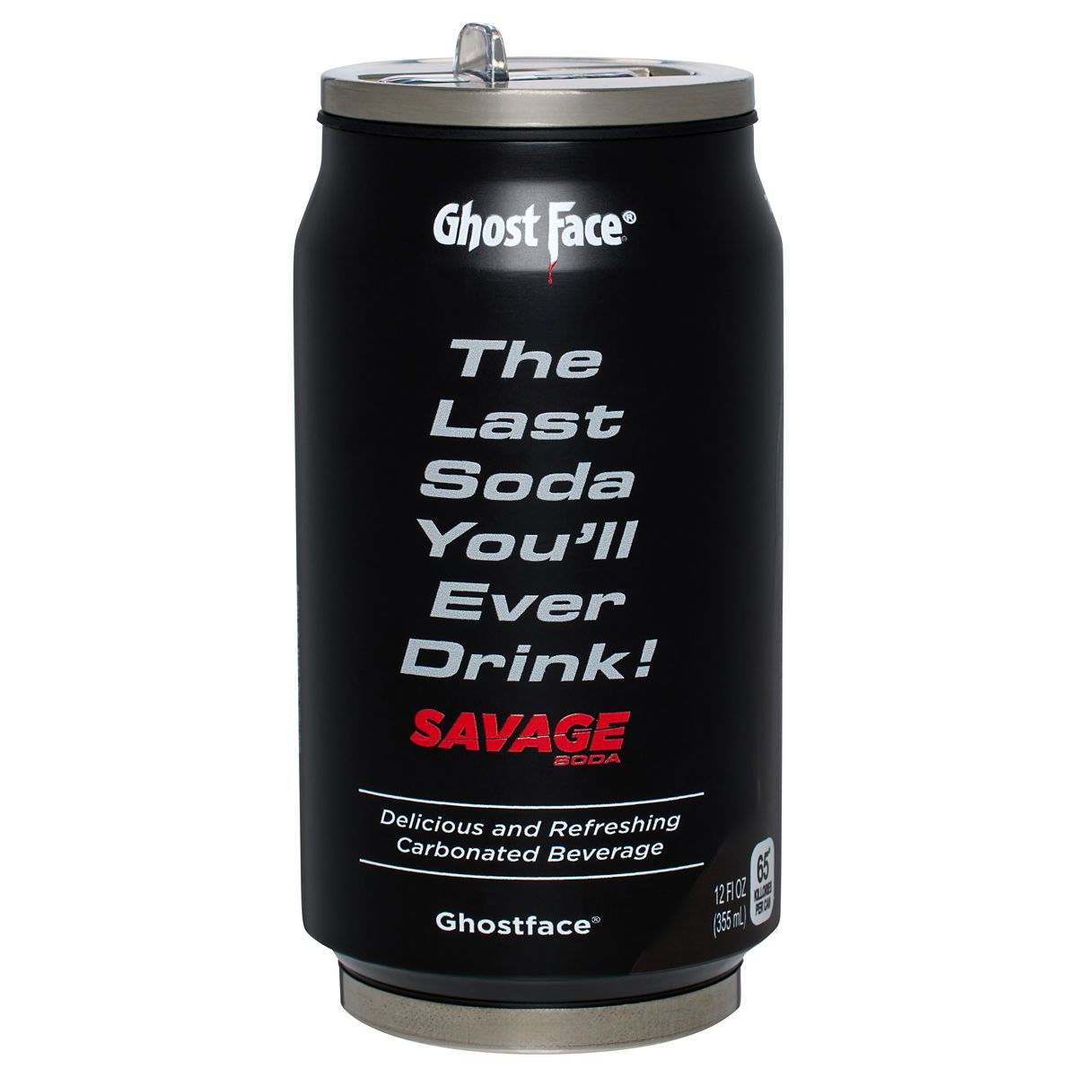 Ghost Face Savage Soda Reusable Can - 12 oz. MULTI-COLOR