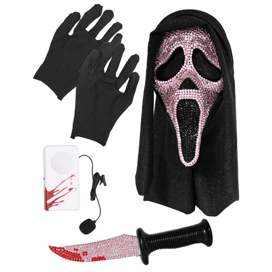 Ghost Face Pink Bling Costume Kit PINK